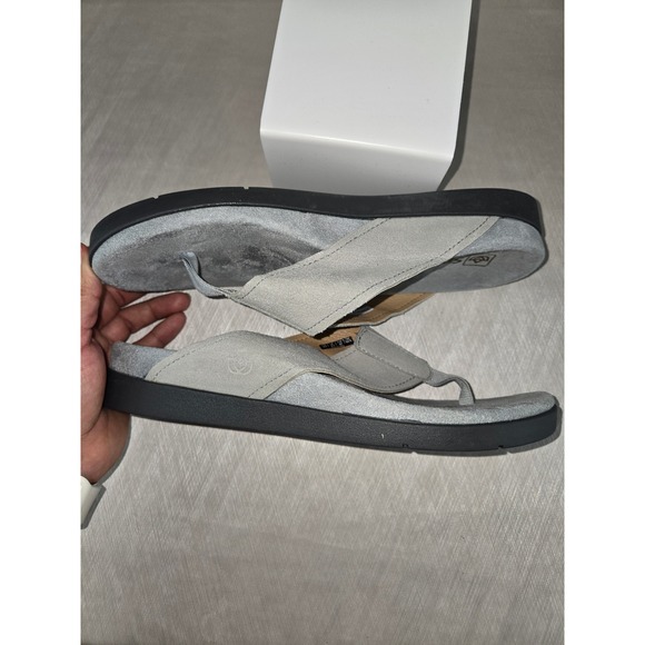 Spenco Women Gray Suede Flip Flop Sandals Comfort Orthotic Size 9 - Picture 5 of 14